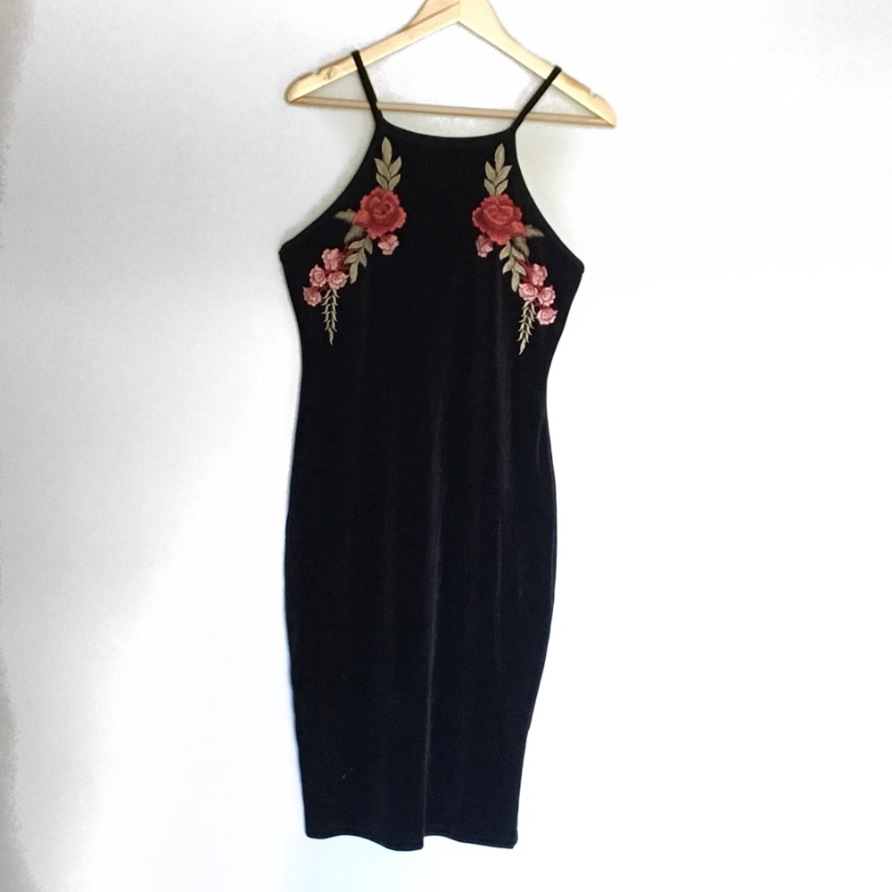 Crushed Velvet Midi Dress